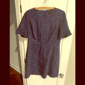 Banana republic blue and black print midi dress